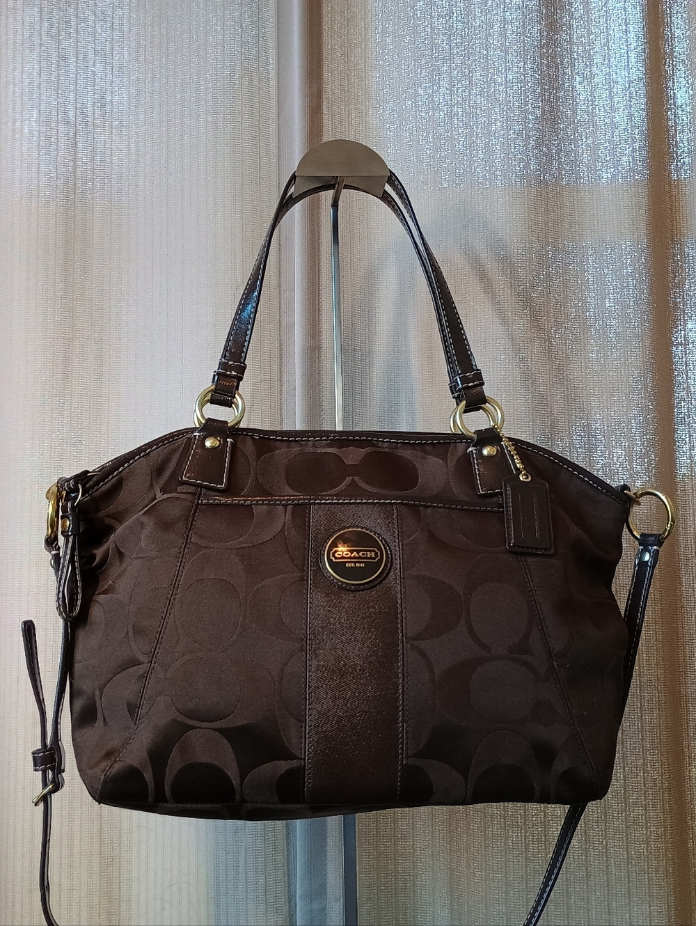 Coach Signature Jacquard Shoulder Bag